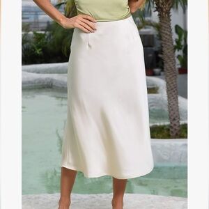 Amazon Satin Midi Skirt
